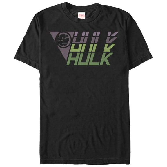 Men's Marvel Hulk Design  Graphic Tee Black 2X Large