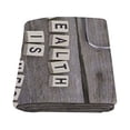 thumbnail image 2 of CADecor Health is Happiness from Wooden Letters Throw Blanket Bed Sofa Blanket 58x80 inches, 2 of 3