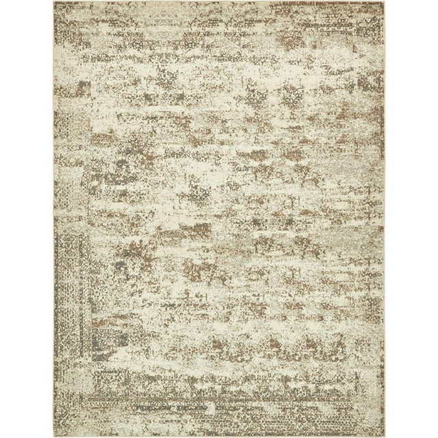 Unique Loom Tuareg Traditional Vintage Rug 9' x 12' Rectangle Beige/Brown