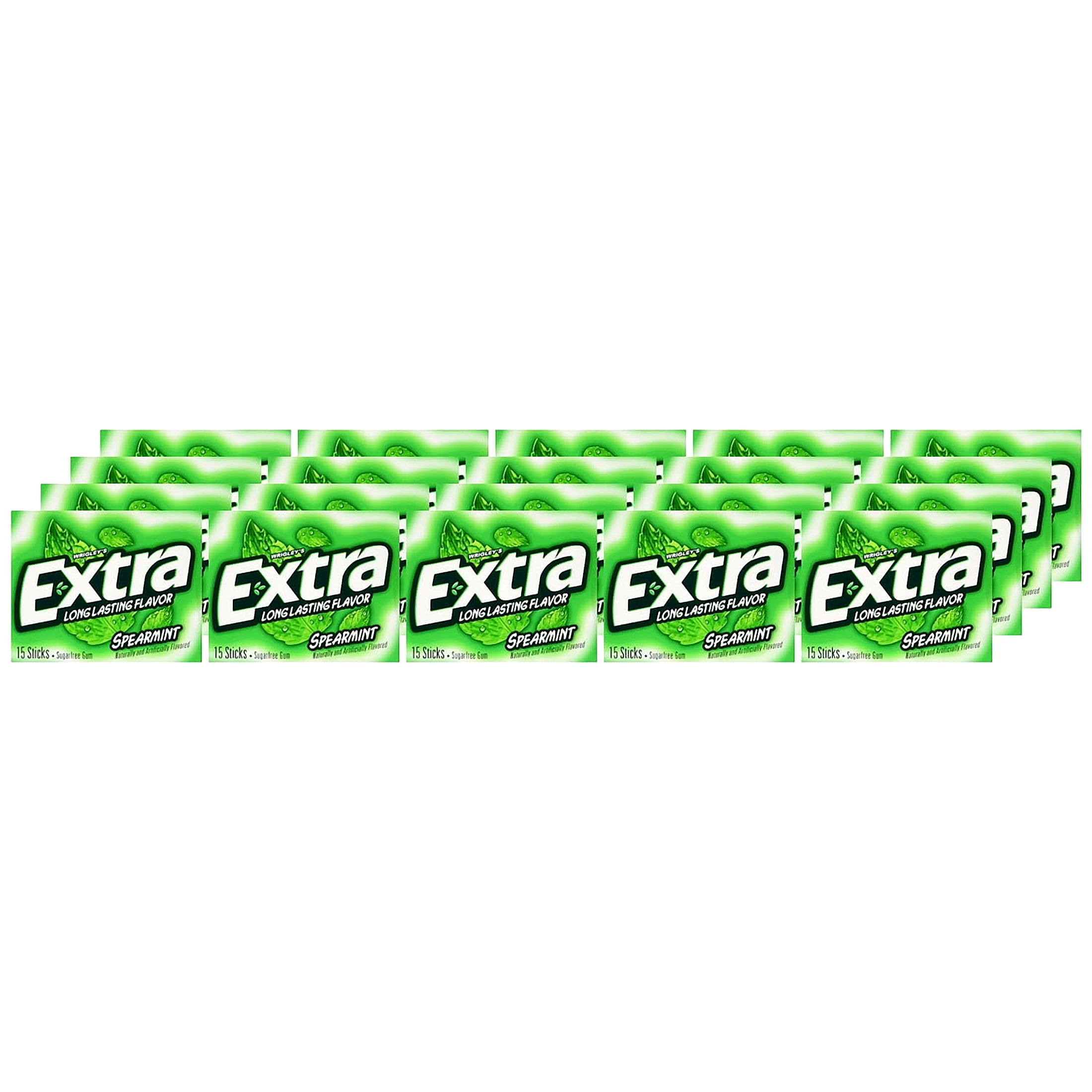 Extra Spearmint Gum, (15 per Pack, 20 Pack)