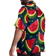 thumbnail image 3 of Watermelon Men's Short Sleeve Beach Shirts Poplin Spread Collar Tops Casual Printed Button Down Summer Unisex, 3 of 6