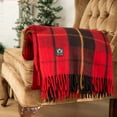 thumbnail image 5 of Arcturus 50''x60'' Wool Throw Blanket for Couch, Warm Classic Red Tartan Plaid Tassel Throw, 5 of 6