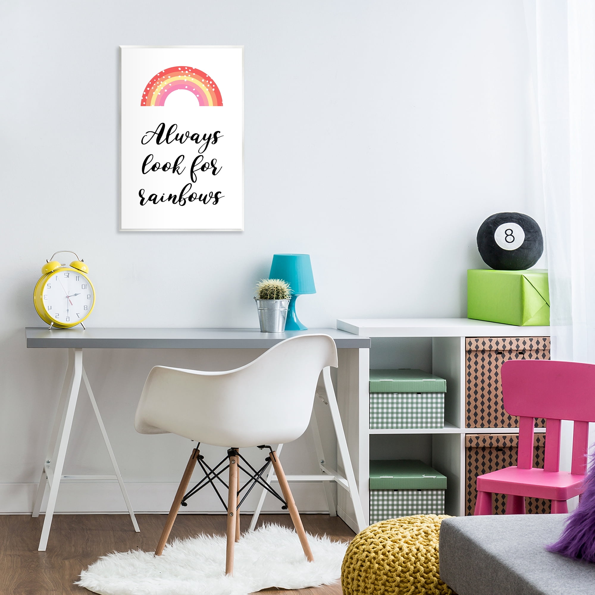 Stupell Industries Always Look For Rainbows Wall Plaque Art, design by Martina Pavlova
