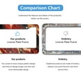 thumbnail image 4 of Red Gold Marble License Plate Frames for Women Men Car Plate Holder Cover Metal Tag Aluminum Car Accessories Front Rear Plate Decor, 4 of 6