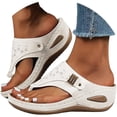 thumbnail image 3 of Yuanlong Womens Sandals Hollow Arch Support Flip Flops Summer Comfortable Dressy Casual Beach Sandals, 3 of 9