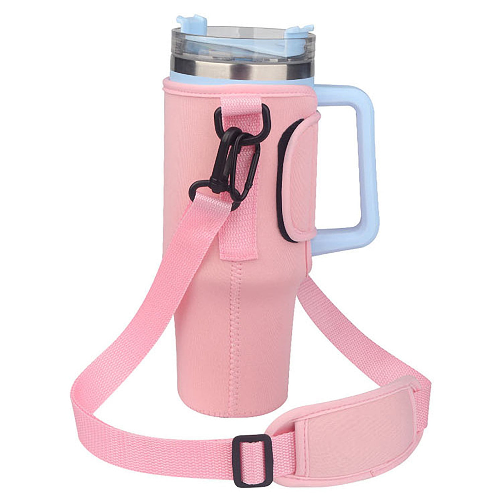 Water Bottle Pouch Tumbler Compatible Bag Neoprene Wrist Gym Accessories  For Women Men Sport Handheld Caddy Adjustable 40oz 30oz