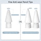 thumbnail image 3 of Paiholy Paquete de 6 puntas de lápiz mejoradas para Apple Pencil Sin desgaste Punta fina Control preciso Puntas de repuesto compatibles con Apple Pencil de 1.ª generación y 2.ª generación/iPad Pro Pen, 3 of 5