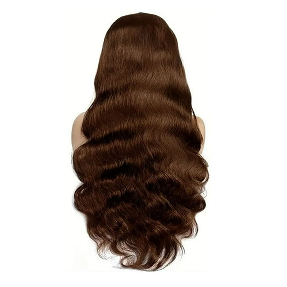 TopLLC Wigs Front Lace Wigs Hair Pre Plucked Wigs Hair Glueless Wigs Human Hair For Black Women Brazilian Wig Dark Brown 65cm Mid split toupee