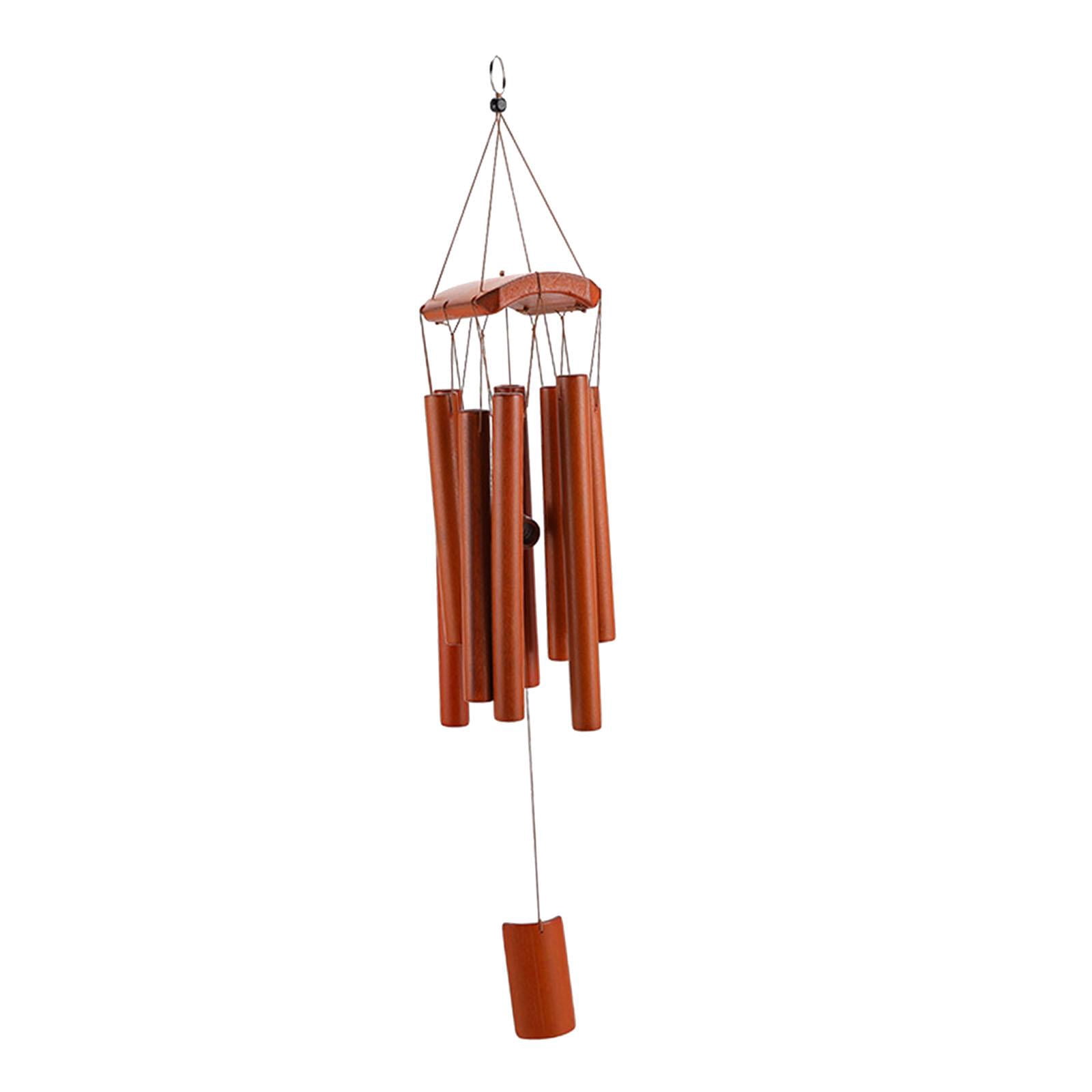 Colaxi Bamboo Chime Wooden Wind Chime Modern Bless Hanging Crafts Garden Wind Chime Wind Bell for Yard Room Outside Home Decor Porch