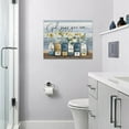 thumbnail image 4 of Bathroom Flower Decor Wall Art Country Bathroom Print Painting Floral Canvas Pictures Modern Home Artwork Decor for Living Room Framed Ready to Hang 12"x16", 4 of 6