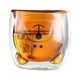 thumbnail image 5 of Wosthever Taza de café de doble capa de 250ml, taza de cristal para jugo de leche y té de oso, vasos de cerveza transparentes antiescaldado con Color ámbar 2Conjunto, 5 of 6