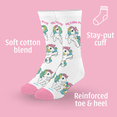 thumbnail image 2 of Cool Sock – Girls 8-Pack Crew Socks Bundle for Big Kids – Soft Cotton Blend – Fun Colorful Designs –, 2 of 3