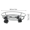 thumbnail image 2 of OULII 1 Ensemble Support de Fleurs en Pot Noir pour Jardiniers Protection de Sol, 2 of 8