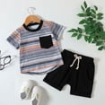 thumbnail image 4 of Vedolay Short Sets For Boy Casual Boys Summer Cotton Clothes Playwear Top Casual Kids Shorts Tee Cute Short Sets,Black 3-6 Months, 4 of 5