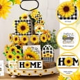 thumbnail image 4 of Tiered Tray Decor Sunflower Decor Set Sunflower Tiered Tray Decorative Wooden Summer Tiered Tray Items Kitchen Decor for Home Table Shelf Apartment Decor 2024 Graduation Gifts for Him and Her 12 Pack, 4 of 7