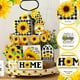 thumbnail image 3 of Precio reducido por tiempo limitado!Juego de decoración de bandeja escalonada de girasol de verano, letrero de madera, decoración rústica de mesa para el hogar de verano, 3 of 7