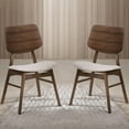 thumbnail image 2 of New Classic Furniture Oscar Oval Back Dining Chairs, Walnut (Set of 2), 2 of 9