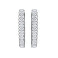 thumbnail image 3 of AFFY 14k White Gold Plated Silver Huggie Hoop Earrings,0.10CT Round Natural Diamond Jewelry Gift for Her, 3 of 4