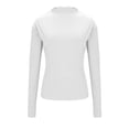 thumbnail image 4 of FUYUDY Women Blouse Casual Fashion Semi Turtleneck Slim Fit Basic Ribbed Knit Long Sleeve Tops Everyday And Layering Trendy Female Solid Color Dailywear, 4 of 4