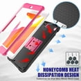 thumbnail image 5 of Dteck Rugged Heavy Duty Protective iPad MINI 1/2/3 Case, 3 Layer Kicktand Shoulder Strap Shockproof Cover With Pencil Holder Front Screen Protector, rose, 5 of 8