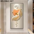 thumbnail image 4 of Póster abstracto de plumas blancas de alce geométrico y impresiones, pintura en lienzo de lujo ligera, arte de pared para sala de estar, decoración del hogar, sin marco, 4 of 5
