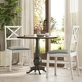 thumbnail image 2 of Gymax Dining Chairs Set of 2 Upholstered Kitchen Side Chairs w/ Rubber Wood Frame White & Grey, 2 of 9