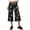 Black#4053BB, variant on Hearthz Gauchos Pants for Women Floral Palazzo Culotte Womens Fold Over Capri Pants Flowy Low Rise Capri Pants for Women