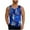 Blue, variant on Mens Beach Tank Tops Muscle Sleeveless Shirts Slim Fit Athletic Print Graphic Tanks