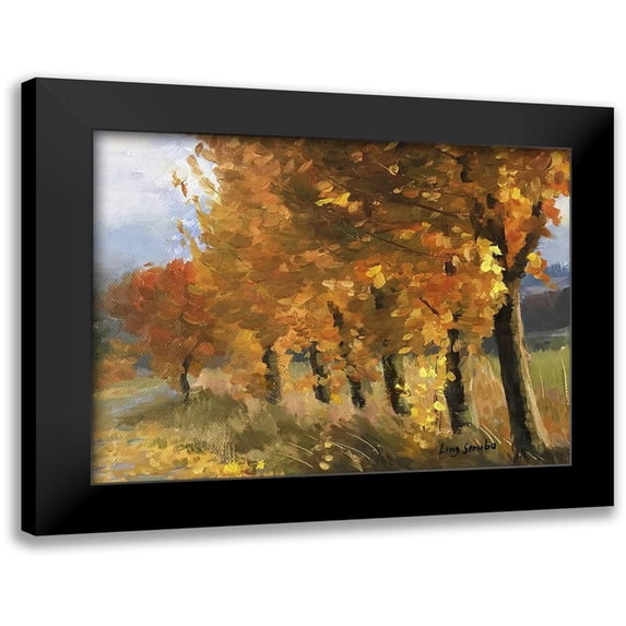 Strube, Ling 14x12 Black Modern Framed Museum Art Print Titled - Golden Season