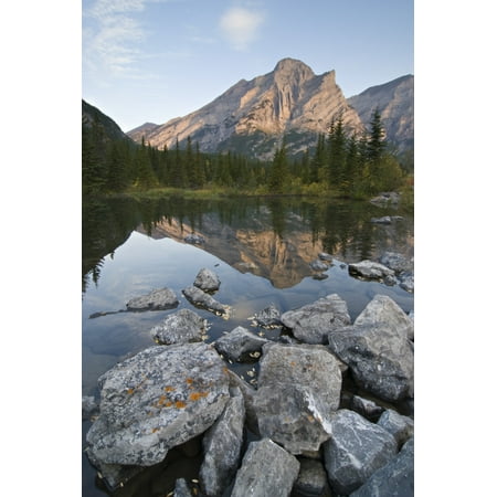 Kidd 10 22 Mount Kidd Kananaskis Alberta Canada Stretched Canvas - Philippe Widling Design Pics (22 x 34) ()