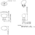 thumbnail image 4 of Jeffrey Alexander G110l Harlow 1-5/8" Oval Glam Football Egg Glass Cabinet Knob / Drawer, 4 of 7
