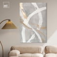 thumbnail image 3 of Silvered Spirals Canvas Elegant Gold Abstract by Art Remedy, Gallery Wrapped, 36" x 54", 3 of 7