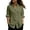 Army Green, variant on Women's Mandarin Collar Button Down Shirts Free Long Sleeve V-Neck Tops Business Casual Work Blouses 2026 Fall Fashion Outfits(,XL)