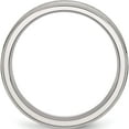 thumbnail image 2 of Stainless Steel Polished With Satin Center 6mm Ridged Edge Band (Size 7) Made In China sr106-7, 2 of 5