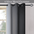 thumbnail image 4 of JIANCOL Light Blocking Grommet Ombre Curtains,Symmetrical Gradient Color Curtains, Room Darkening Drapes for Bedroom (Black and Greyish White, 42x63 Inch, Set of 2), 4 of 8