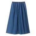 thumbnail image 5 of Woman Within Plus Size Petite 7-Day Elastic-Waist All-Cotton Pull-On Denim Jeans Skirt, 5 of 5
