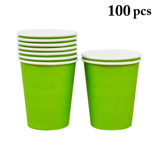 100PCS Paper Cups 9oz Disposable Cups Party Drinking Cups for Water Juice Cooler