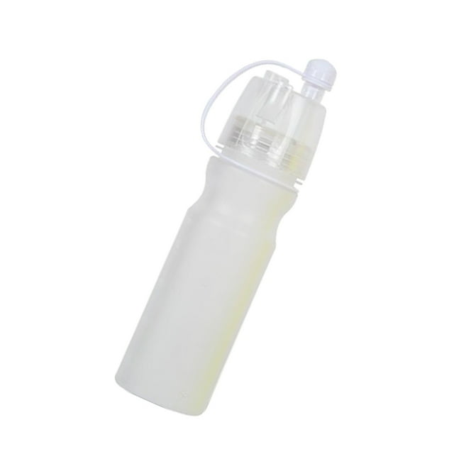 Botella pulverizadora de agua deportiva de plástico portátil de 600 ml para gimnasio Blanco