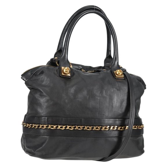 Pre-Owned Chloe Vintage Tote Bag Leather Black Leather Tote Bag Bag