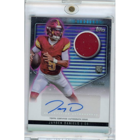 2024 Topps Midnight Jayden Daniels #RJAJD Rookie Jersey Auto Washington Commanders Rookie RC Football Card