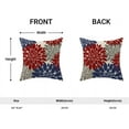 thumbnail image 4 of Red Navy Blue Pillow Covers 20x20 Inch Set of 2 4th of July Dahlia Floral Decor Throw Pillows Summer Modern Geometry Flower Outdoor Decorative Cushion Cases for Sofa Couch Bed Decorations, 4 of 6