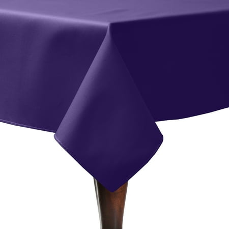 

Ultimate Textile (5 Pack) Poly-cotton Twill 60 x 144-Inch Rectangular Tablecloth - for Restaurant and Catering Hotel or Home Dining use Purple