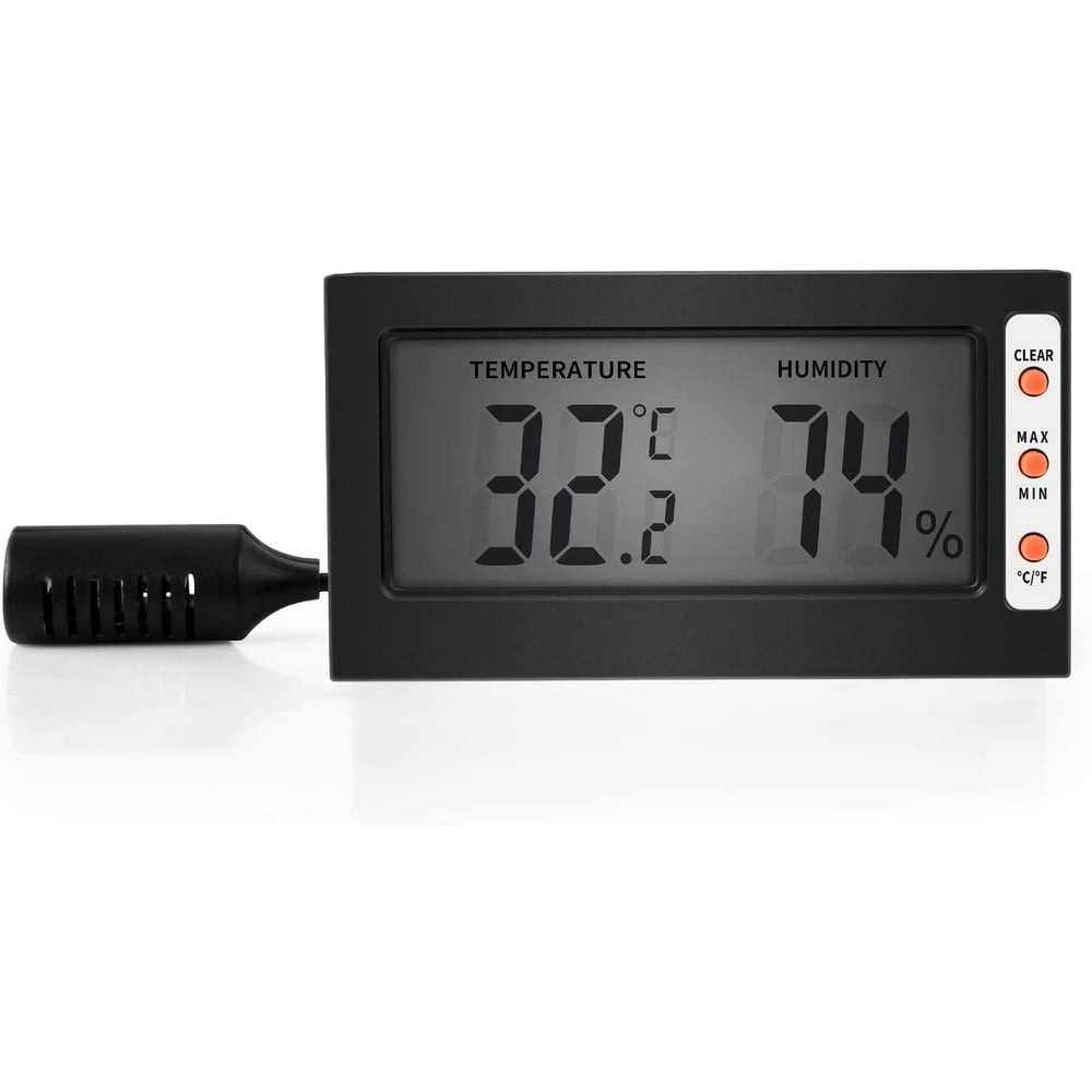 Simple Deluxe Digital Thermometer and Hygrometer with Humidity Probe