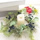 thumbnail image 5 of Candle Ring - Simulated Blueberries Berries Pines Needles Candle Wreath Wreath Candlestick Christmas Or Party Or Wedding Decorations, 5 of 6