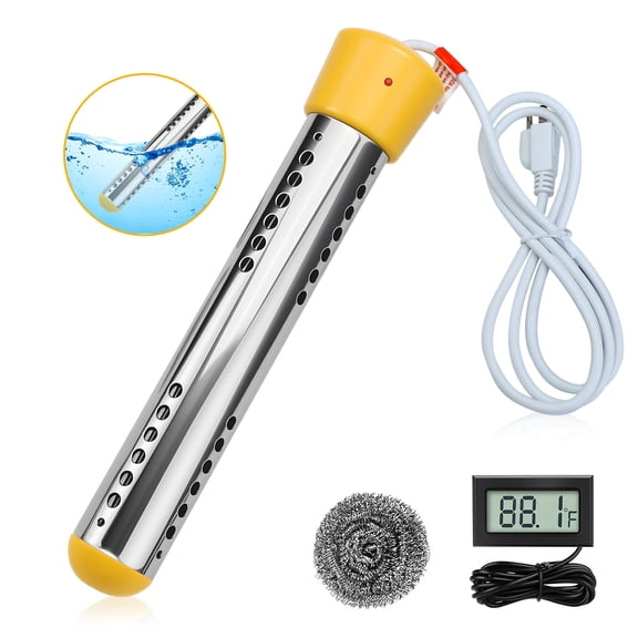 SUIXINEYI Immersion Water Heater 1500w, Portable Electric Water Heater with 304 Stainless Steel Heats up to Water in Minutes