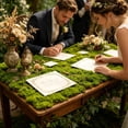thumbnail image 4 of Moss Table Runner for Crafts 19.7x19.7 Inch Artificial Moss Sheet Roll Carpet Blanket for Wall Roof Garden Graduation Wedding Birthday Party Table Decoration Green, 4 of 6