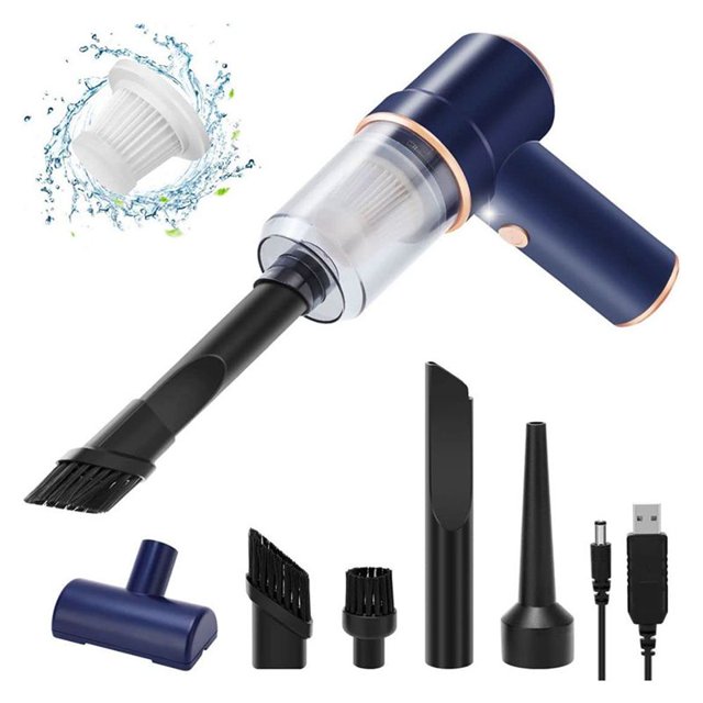 Aspiradora de Mano 8000Pa, Aspiradora InaláMbrica PortáTil de Mano 120W Recargable para AutomóVil, Hogar, Oficina, Mascota