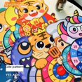thumbnail image 5 of Juguete interactivo para padres e hijos con forma de bola adhesiva para niños, diseño de tigre, elefante, dinosaurio, espacio, 5 of 5