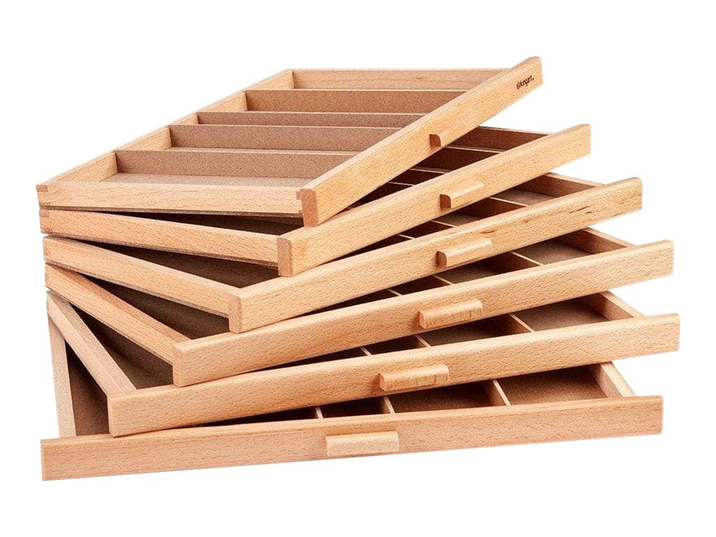 Kingart Studio Wooden Artist Storage Box, 6-Drawer, Designed Storage for Art Materials