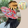 thumbnail image 4 of FurNest Bamboo Fan Hat Folding Portable Beach Hat Sun Protection Summer D3P7 Hat, 4 of 9